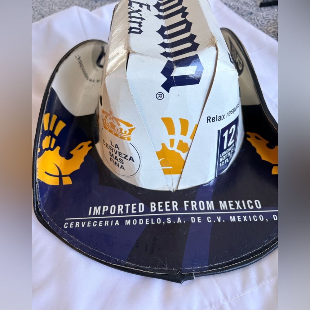 Corona Extra Party Cowboy Hat - Blue and White - Picture 3 of 5